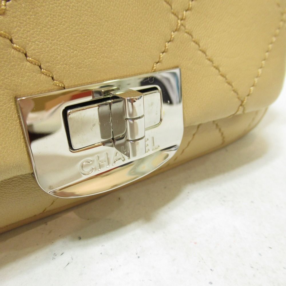 Chanel Chain Shoulder Bag Leather Beige - Picture 7 of 8